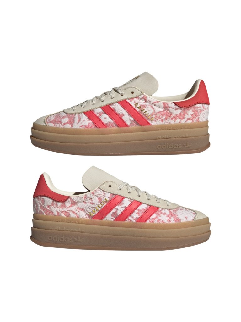 Adidas Gazelle Bold Liberty London Sz 7.5 Wmn Casual Shoes White Red Jr8885 New